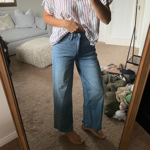 Madewell Denim - Madewell wide leg cropped jeans